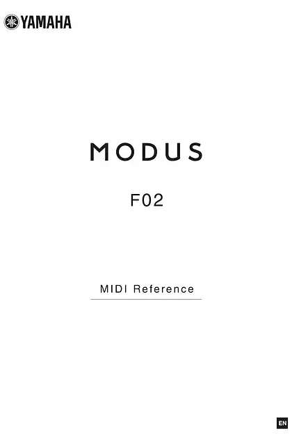 yamaha雅马哈F02 MIDI Reference